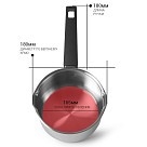 Ковш Fissman ELIZ 18x10 см/2,4 л. со стеклянной крышкой нерж. сталь (5317)