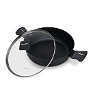 Сотейник Fissman зі скляною кришкою FERRO 26x7,5 см 3,49 л алюміній з антипригарним покриттям (14526)