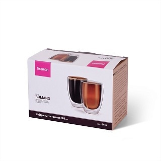 Набір з двух склянок Fissman ROMANO 300 мл з подвійними стінками (6446)