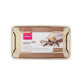 Прямокутна форма для запікання Fissman 26,8x15,5х5,8 см боросилікатне скло (16134)