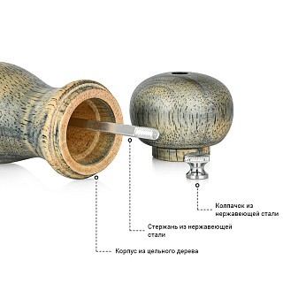 Млин для солі та перцю Fissman 11x5 см механічна (...