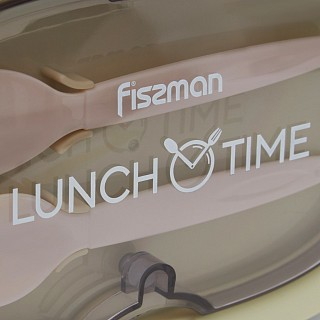 Ланч-бокс Fissman с тремя отделением 21,5х14,5х7 см 850 мл, цвет серый пластик (16754)