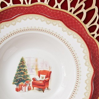 Салатник Fissman CHRISTMAS EVE 23,5x6,5 см фарфор (16029)