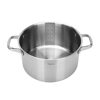 Каструля Fissman MASTER CHEF 24x13 см / 5,4 л зі скляною кришкою нержавіюча сталь (15097)