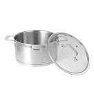 Каструля Fissman FOBUS 24x12 см /5,4 л  із скляною кришкою (5384)