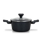 Кастрюля Fissman FERRO 22x10,5 см/3,36 л со стеклянной крышкой алюминий с антипригарным покрытием. (14524)