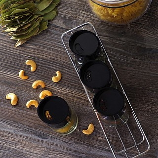 Набор для приправ Fissman 4x100 мл на подставке стекло (6431)