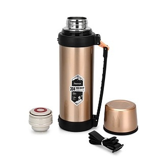 Термос Fissman 1500 мл нержавеющая сталь золотой (9871)