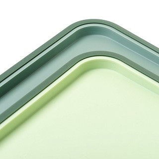 Набір з 2-х обробних дощок Fissman 38х28 на підставці, колір Зелений пластик, ТПР (8058)