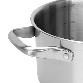 Каструля Fissman MASTER CHEF 20x11 см / 3,1 л зі скляною кришкою нержавіюча сталь (15096)