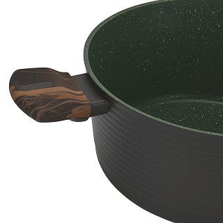 Кастрюля Fissman 28x13,5 см/7,1 л CUISINE со стеклянной крышкой алюминий с антипригарным покрытием (14594)