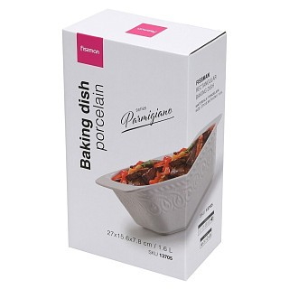 Форма для запікання Fissman прямокутна PARMIGIANO 27х156х78 см / 16 л порцеляна (13705)