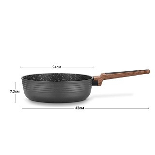 Глибока сковорідка Fissman DIAMOND 24x7,2 см (14305)