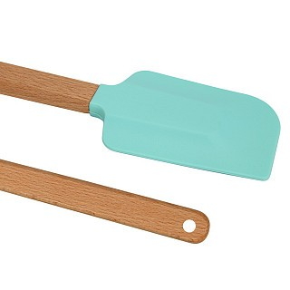 Лопатка Fissman 28 см ESSENTIAL с деревянной ручкой силикон (1117) Лопатка Fissman 28 см ESSENTIAL с деревянной ручкой силикон (1117)