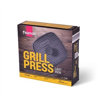 Пресс для гриля квадратный Fissman 21х21 см (4109) Пресс для гриля квадратный Fissman 21х21 см (4109)