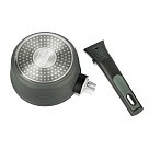 Ківш Fissman BRILLIANT 16x7,5см / 1,3л зі знімною ручкою та скляною кришкою (14380)