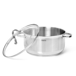 Кастрюля со стеклянной крышкой Fissman LUMINOSA 24x11,5 см на 5,1 л (5334)