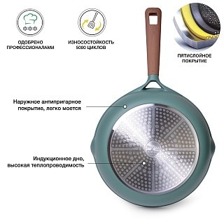 Сковорода для жарки Fissman FIRENZE 26x6,5 см (14277) Сковорода для жарки Fissman FIRENZE 26x6,5 см (14277)