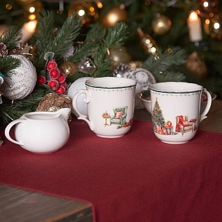 Набір з 2-х кухлів Fissman 350 мл CHRISTMAS EVE порцеляна (13761)