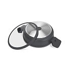 Сотейник Fissman 28x8 см / 4,3 л TITANIUM PRO зі скляною кришкою литий алюміній з антипригарним покриттям (14586)