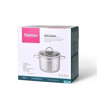 Кастрюля Fissman BENJAMIN 2,5 л с крышкой (5422) Кастрюля Fissman BENJAMIN 2,5 л с крышкой (5422)