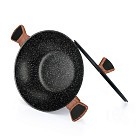 Сковорідка-вок Fissman DIAMOND 28x8 см 3,6 з скляною кришкою (14303)