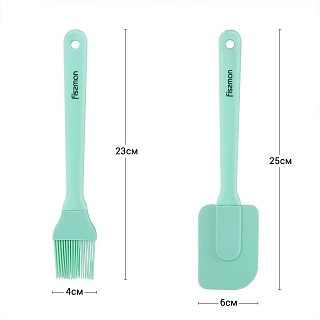 Силиконовая кисточка и лопатка Fissman (17050)