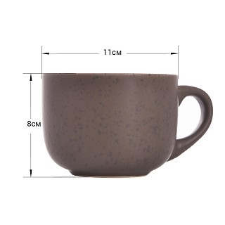 Кружка Fissman 450 мл, цвет КОРИЧНЕВЫЙ (6088)