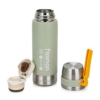 Термос Fissman 600 мл цвет светло-зеленый нержавеющая сталь (9877)