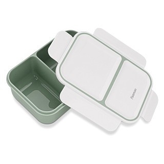 Ланч-бокс с двома відділенням Fissman 20x14x8см / 1300 мл (6769) Ланч-бокс с двома відділенням Fissman 20x14x8см / 1300 мл (6769)
