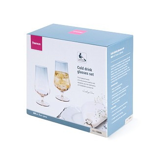 Набір з 2-х бокалів Fissman для холодних напоїв 600 мл скло (13686)