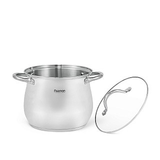 Каструля Fissman FAVIO 18x16 см 4,0 л зі скляною кришкою нержавіюча сталь (5523)