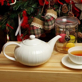 Чайник для заварювання Fissman ELEGANCE WHITE 1000 мл (9351) Чайник для заварювання Fissman ELEGANCE WHITE 1000 мл (9351)