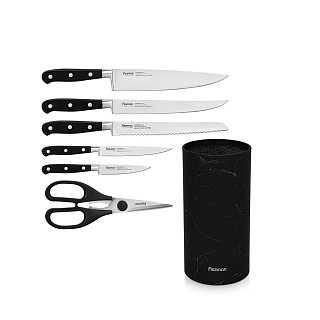 Набір ножів 7 придмети Fissman FUJISAWA в пластиковій підставці 420J2 сталь (2778)