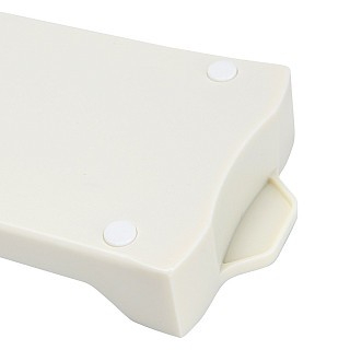 Підставка для кухонних ножів Fissman 14x14x23,5 см квадратна з точилом, колір бежевий пластик (12885)