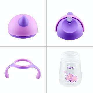 Пляшка для води Fissman 260 мл з трубочкою (6901)