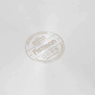 Глубокая сковорода Fissman AETERNUM 28x7,5 см со стеклянной крышкой нержавеющая сталь (15107)