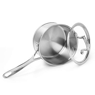 Ківш Fissman FOBUS 16x8 см / 1,6 л з кришкою (5380) Ківш Fissman FOBUS 16x8 см / 1,6 л з кришкою (5380)