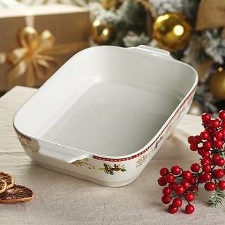 Форма для запікания Fissman CHRISTMAS 34x24x7 см фарфор (13802) Форма для запікания Fissman CHRISTMAS 34x24x7 см фарфор (13802)