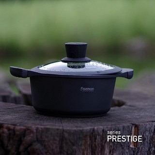Каструля Fissman PRESTIGE 20x9,5 см / 2,4 л зі скляною кришкою (5041) Каструля Fissman PRESTIGE 20x9,5 см / 2,4 л зі скляною кришкою (5041)