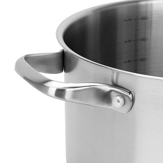 Каструля Fissman MASTER CHEF 24x13 см / 5,4 л зі скляною кришкою нержавіюча сталь (15097)