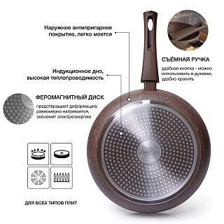 Сковорода для жарки Fissman SMOKY STONE 28x5,4 см (4373)