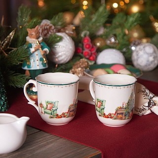 Набор из 2-х кружек Fissman 350 мл CHRISTMAS EVE фарфор (13761)