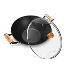 Сковорода Fissman SEAGREEN 30x10,5 см/5 л с деревянной ручкой (4013)