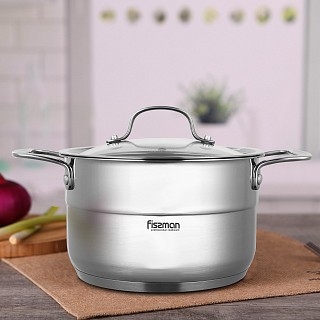 Каструля Fissman NORDIA 20x12 см / 3,7 л зі скляною кришкою (5373) Каструля Fissman NORDIA 20x12 см / 3,7 л зі скляною кришкою (5373)