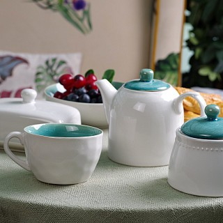 Кружка Fissman CELINE 440 мл, цвет лазурная керамика (6230)