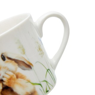 Кружка Fissman RABBIT 200 мл с блюдцем фарфора (13726)