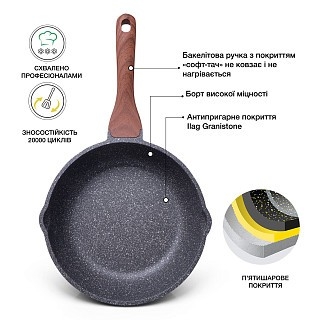 Глубокая сковородка Fissman DAKJJIM 24x7 см (4427)