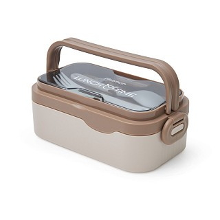 Ланч-бокс Fissman с регулируемым отделением 19,5х11,5х7,8 см 1000 мл, цвет коричневый пластик (16750)