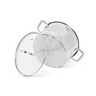 Каструля Fissman TIERNO 20x11,5 см / 3,1л зі скляною кришкою нержавіюча сталь (5495)